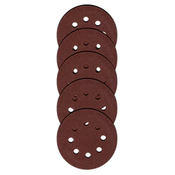 DISCO DE LIXA COM VELCRO, PERFURADO, GRAO 80, 125MM, 5 PCS // MTX