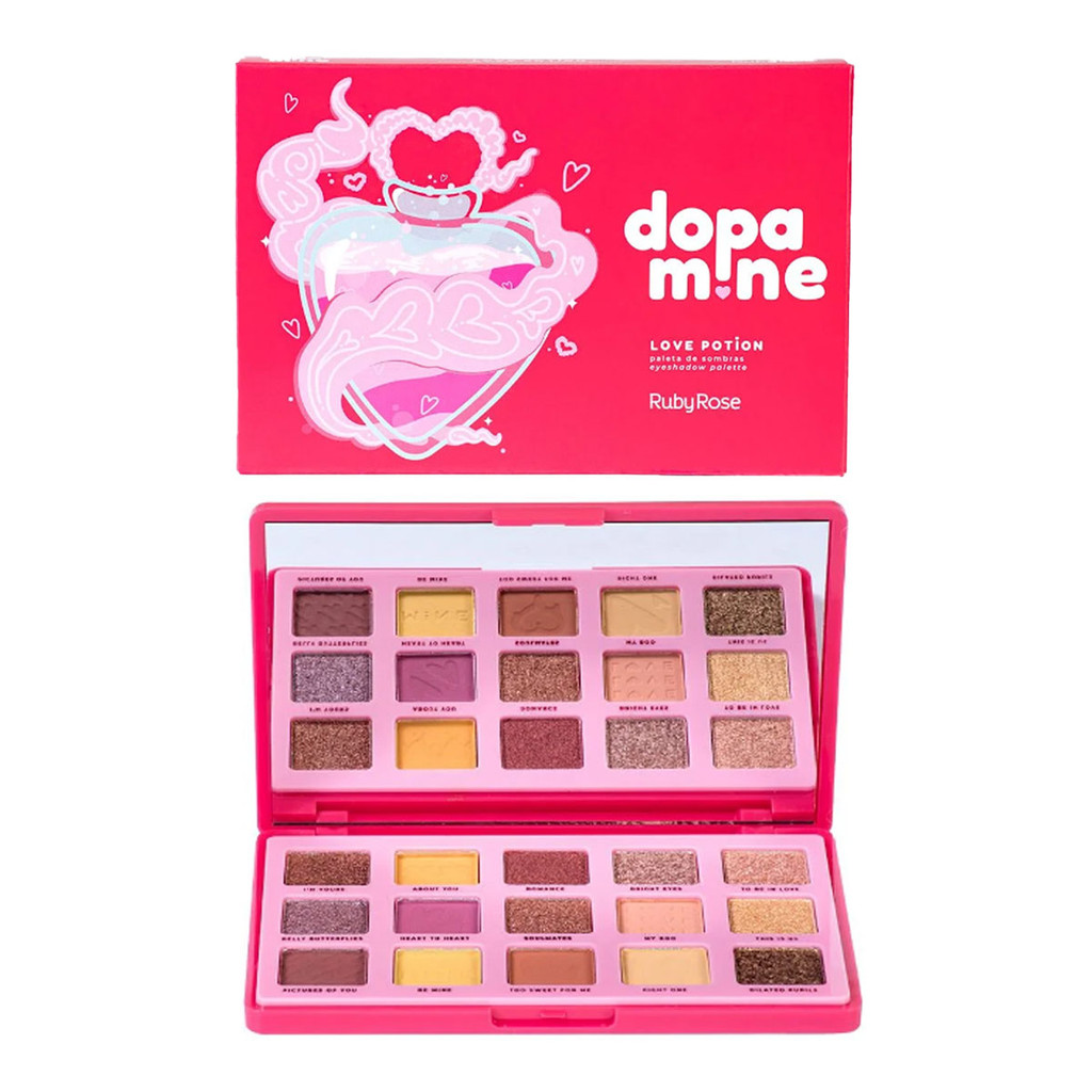 Paleta de Sombras Ruby Rose Dopamine Love Potion Hbf2609 em Oferta na Shopee