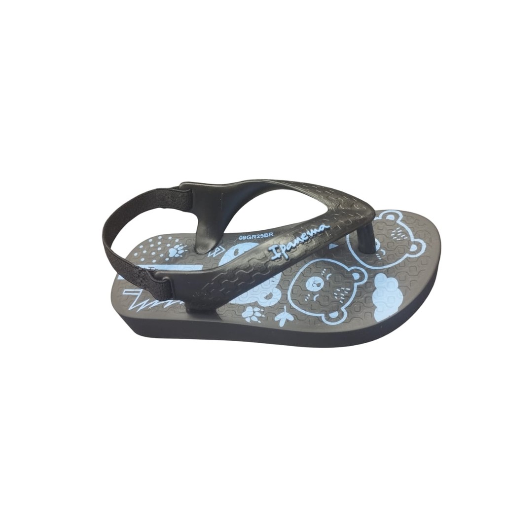 Chinelo de Dedo Preto Ursos Baby Ipanema 25431 100% Original com Nota Fiscal e Garantia