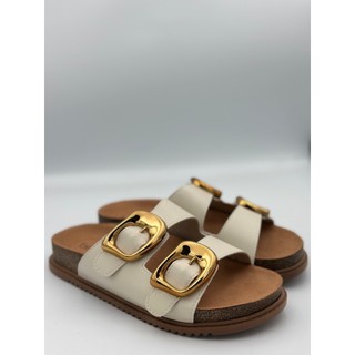 Chinelo Sandália Feminina Elegante Papete Birken Slide Flatform Beira Rio Original Conforto com Fivelas Metalizadas pape