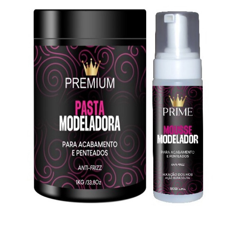 Kit Pasta Modeladora Premium de 1kg com Mousse Modelador 150ml em Oferta na Shopee