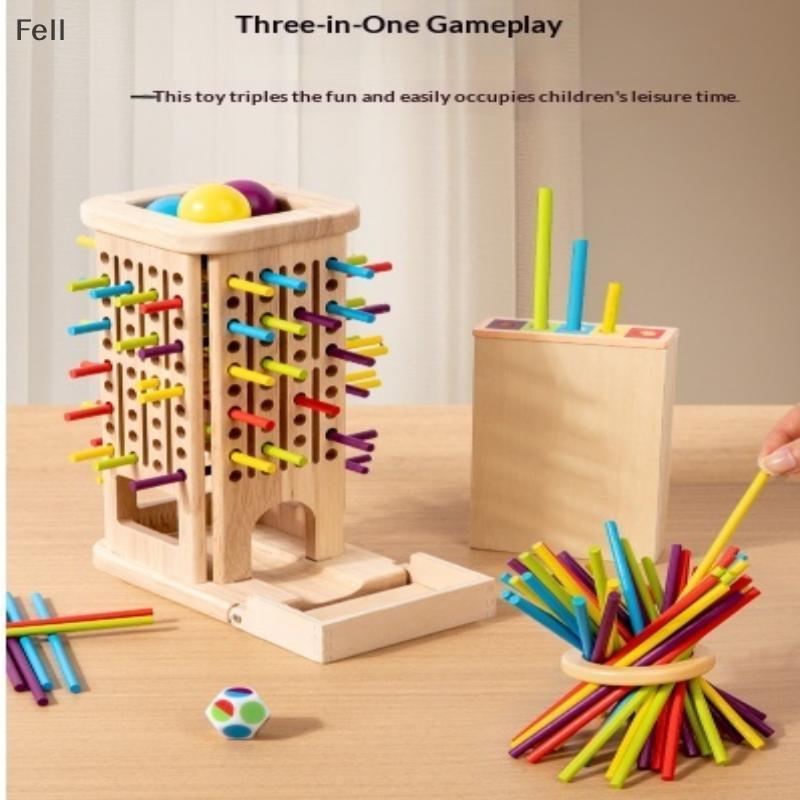 [Fel] Pull Out Sti Game Toys Colorido De Madeira Jogos De Tabuleiro Pai-Filho Interativo Puzzle Brinquedos Venda Quente