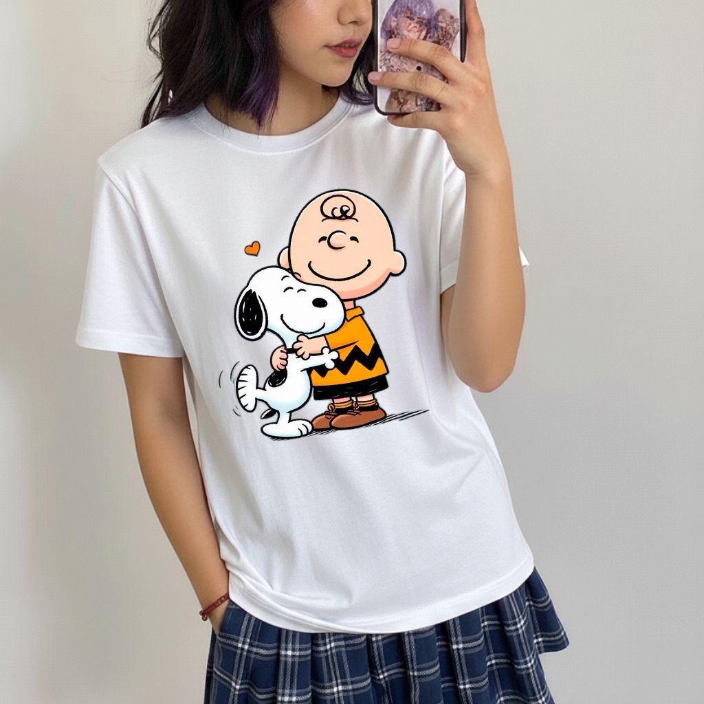 Camiseta para Academia e caminhada Estampada Charlie 100% Algodão Masculino Feminino Unissex