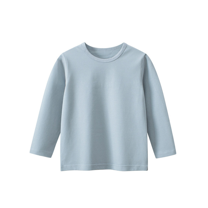 27 crianças Lycra algodão manga comprida camiseta primavera outono roupas infantis crianças meninos meninas bebê cor sól