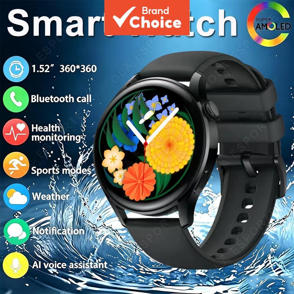 Novo Smartwatch 1,52 AMOLED Tela Sensível ao Toque Completo Monitor de Saúde Múltiplos Modos Esportivos à Prova D’água