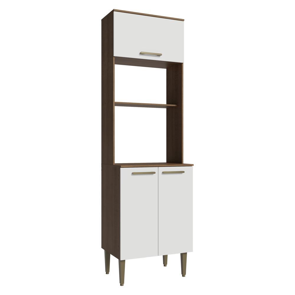 Torre Quente 60 cm 3 Portas Rustic/Branco Lille Madesa