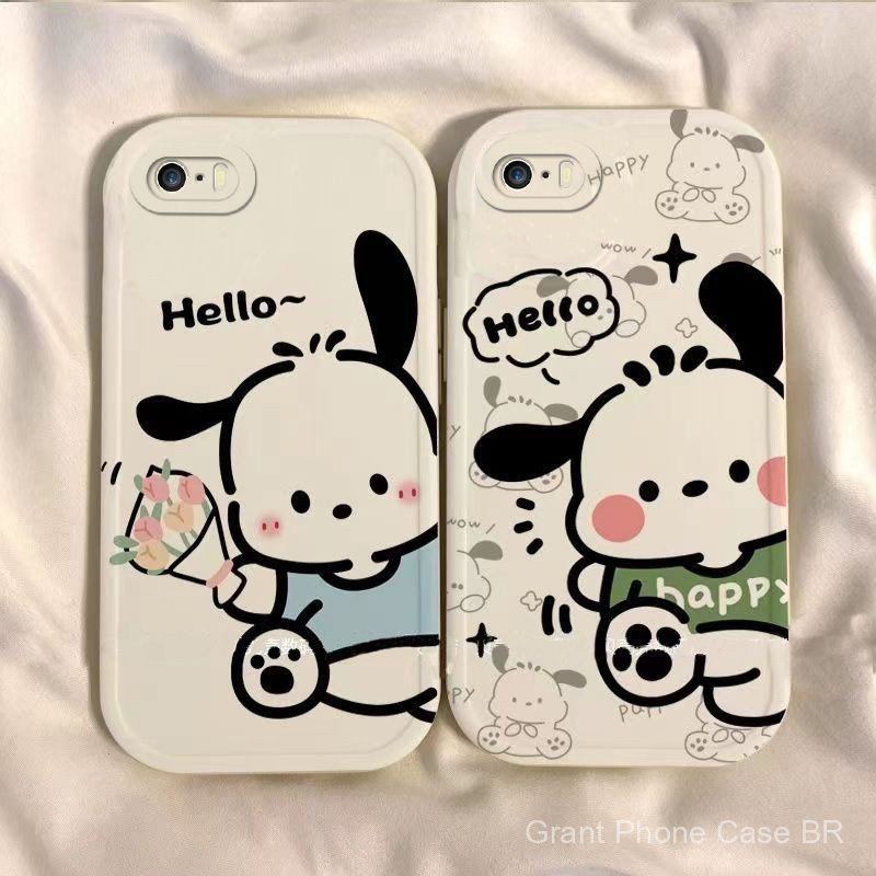 Capa Macia Simples de Cobertura Total à Prova de Choque Pacha Dog Para OPPO A3s A5 A5s A7 A8 A9 A11 A11 A12 A15 A16 A17
