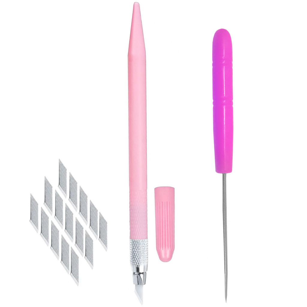Estilete Precisao Bisturi Aero Modelismo 15 Lamina + Agulhao