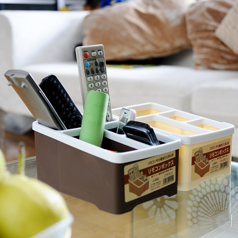 Japão importado genuíno SANADA plástico caixa de armazenamento controle remoto mesa café caixa organizador chave do tele