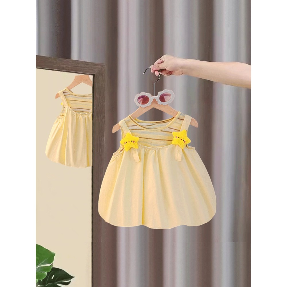 Meninas terno roupas de verão 2026 novo estilo bebê moda menina roupas bebê estilingue terno de duas peças verão