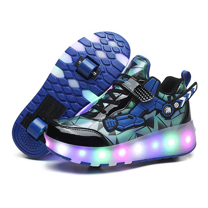 Saltos Iluminados De Duas Rodas Para Crianças , Patins Meninos , Sapatos Luminosos Meninas Presente De Natal