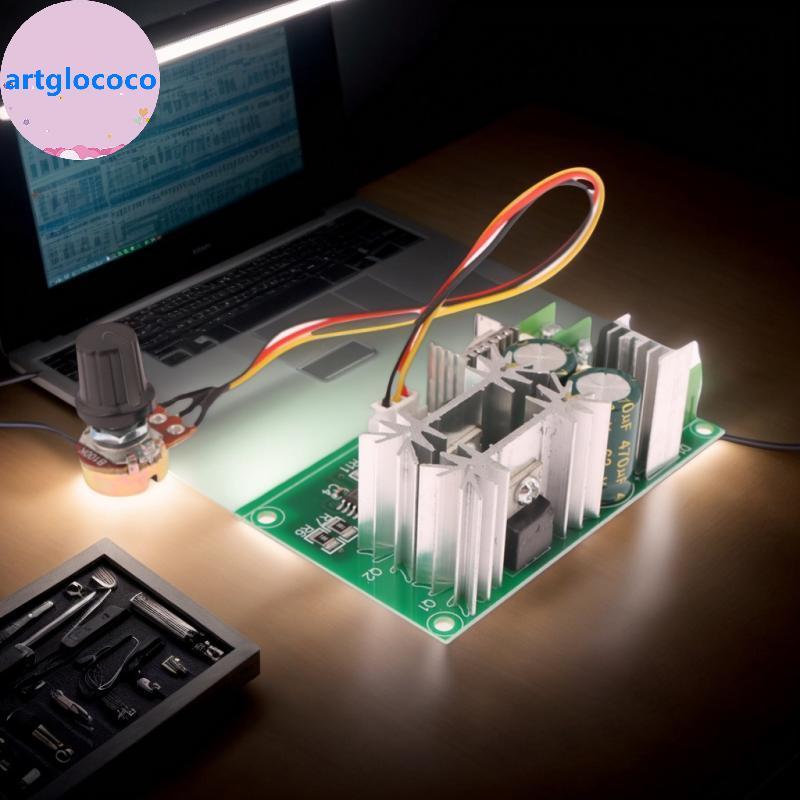 Artglococo 1 Conjunto PWM Controlador De Velocidade Do Motor 20A Regulador De Corrente DC10-60V DC 12V 24V 36V 48V Módul