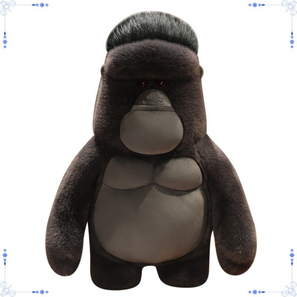 Brinquedo De Pelúcia Gorila Preto Realista Grande Macaco Detalhado Bicho Macio Boneca Presente Criativo Para Amantes De