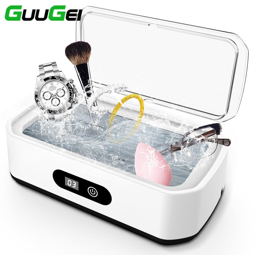Guugei 650ml Capacidade Caixa De Limpeza Ultrassônica Vibração De Alta Frequência Jóias Óculos Relógios Limpador