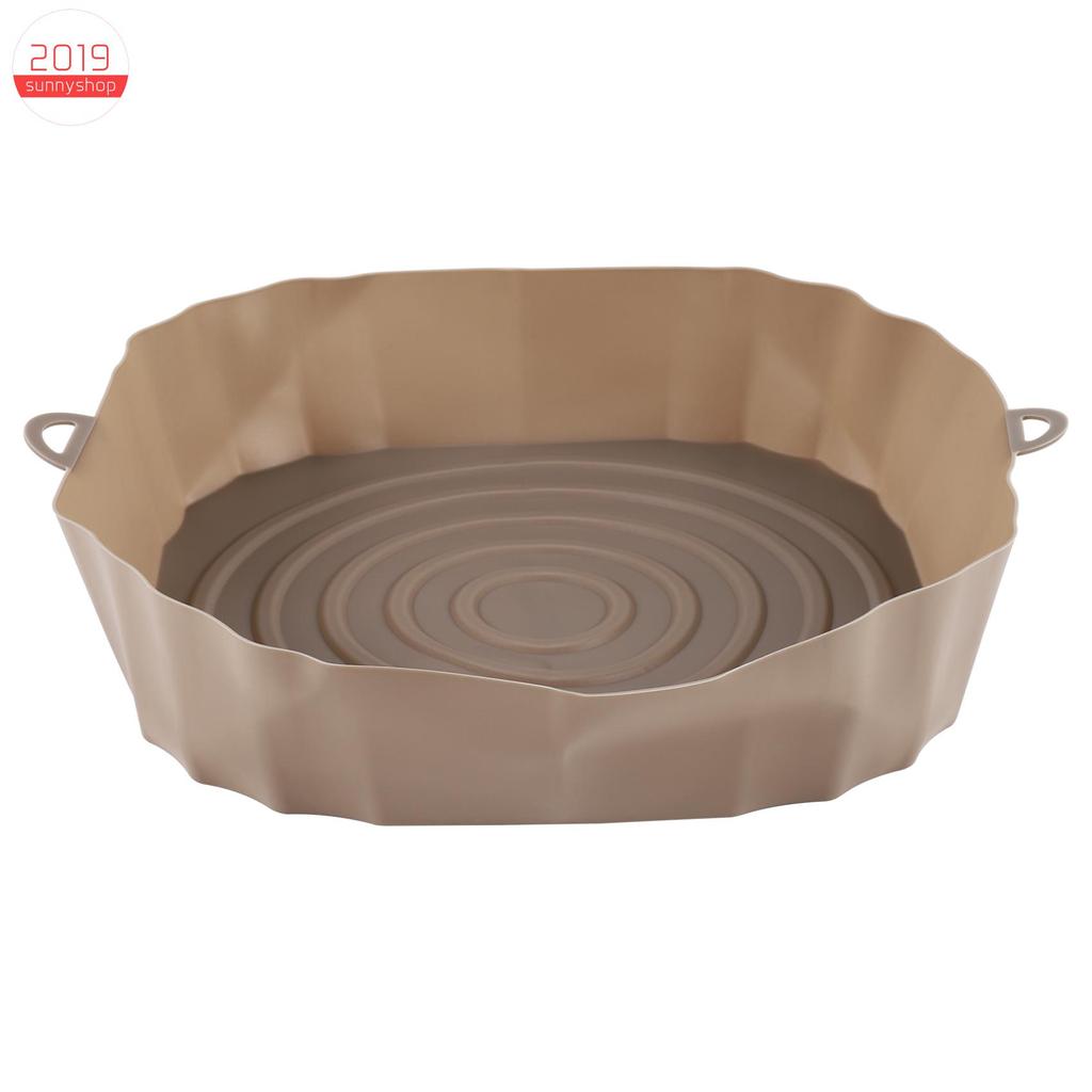 [Bestseller S] 20Cm Fritadeiras De Ar Forno Assadeira Cesta De Frango Frito Esteira AirFryer Pote De Silicone Redondo Re