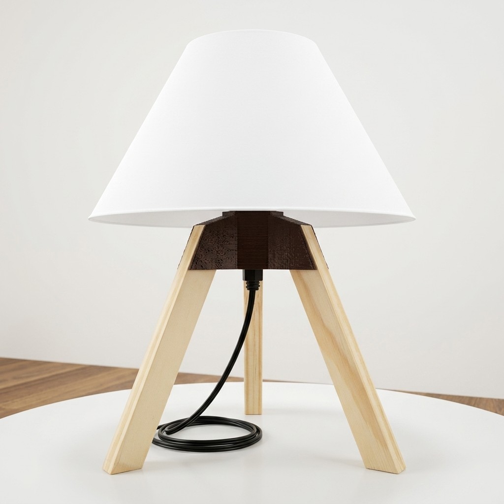 Kit 2 Abajur Dubai Cabeceira Mesa Madeira Pinus Cúpula Bivolt E27 Botão Liga Desliga Quarto Decorativo