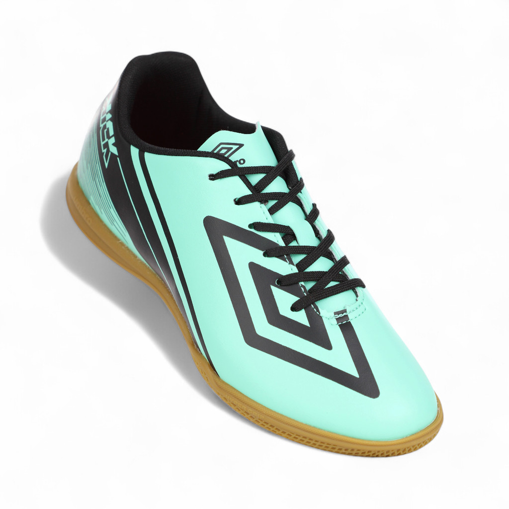 Chuteira Umbro Futsal Kick Verde Água e Preto - Masculino