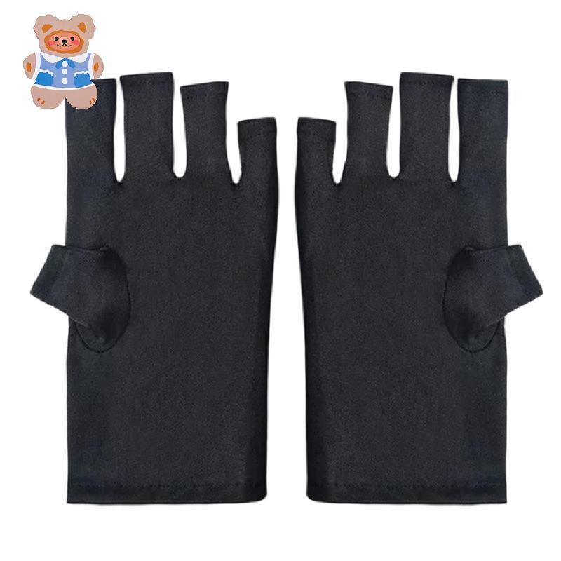 Luvas De Unhas De Defesa UV Para Lâmpada De Luz De Manicure , Proteção De Pele De Arte Sem Dedos Anti-Bronzeamento Profi