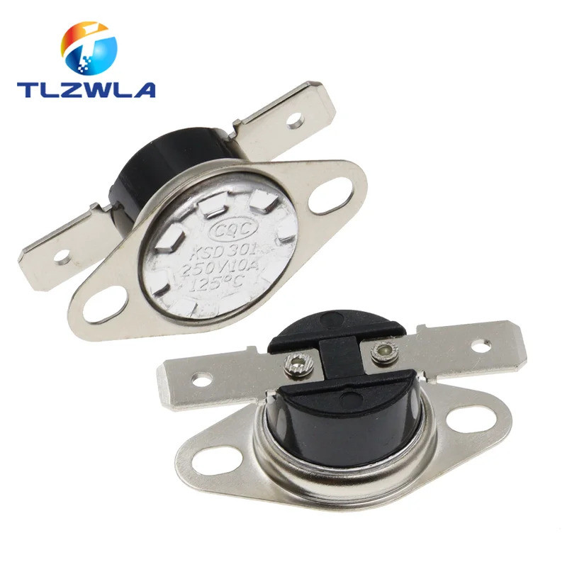 1 unidade de Termostato KSD301 Normalmente Aberto 10A 250V 0-160 graus, Normalmente Fechado, em Baquelite, Sensor de Tem