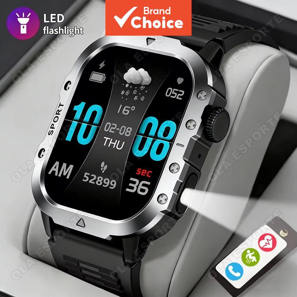 Relógio Esportivo Inteligente ao Ar Livre 2.01 GPS Tracker Bússola Lanterna LED Bateria de 300mAh à Prova d'Água