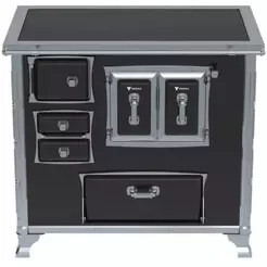 Fogão a Lenha Gabinete GII N1 Premium Vitro Venax PR SLD Direito FOGAO VENAX GAB.GII N.1 PREMIUM VITRO PR*SLD