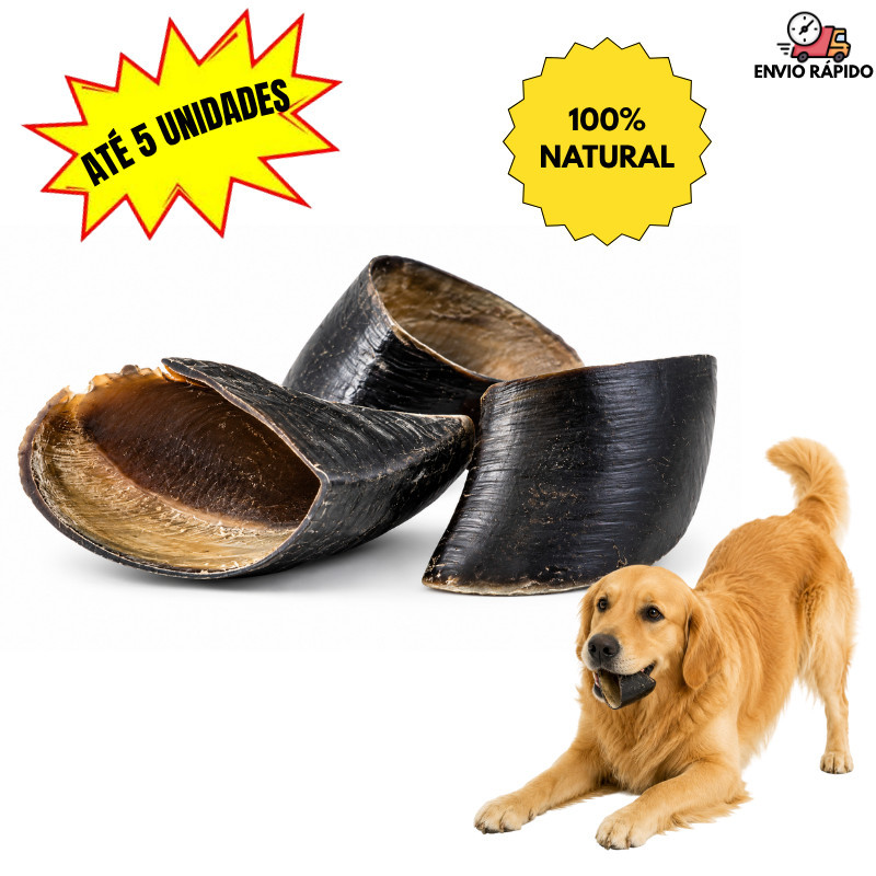 Mordedor Natural Para Cachorro Casco Bovino Petisco Para Cães
