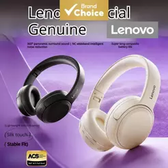 Fones De Ouvido Lenovo Sem Fio ANC Com Cancelamento De Ruído Bluetooth 5.3 720 Som Surround Para Jogos De Baixa Latência