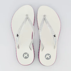 Chinelo Kenner Ibiza Feminino Branco e Cinza