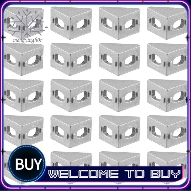 { mengyingh0r } 20 Peças 2020 Ângulo De Montagem De Canto Alumínio 20x20 L Conector Suporte Fixador Jogo Uso 2020 Perfil