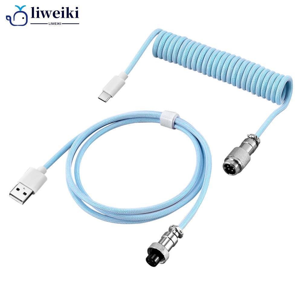 Interface USB A Tipo C, adequada para teclados mecânicos de jogos, cabo revestido de dupla camada, equipado com um cabo