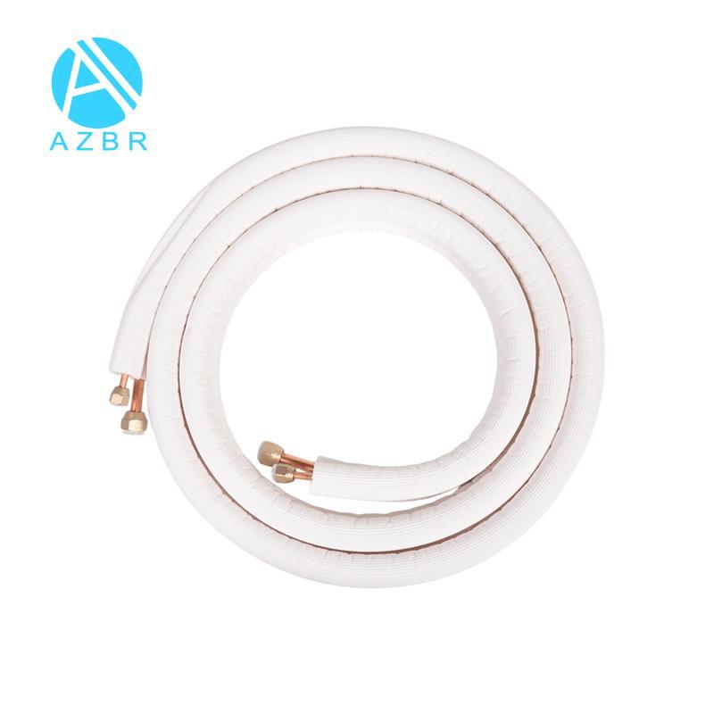 Par De Ar Condicionado De 3 Metros , Tubo De Bobina , 1/4 Pol . 3/8 , Conjunto De Fio De Linha De Alumínio Isolado , Peç