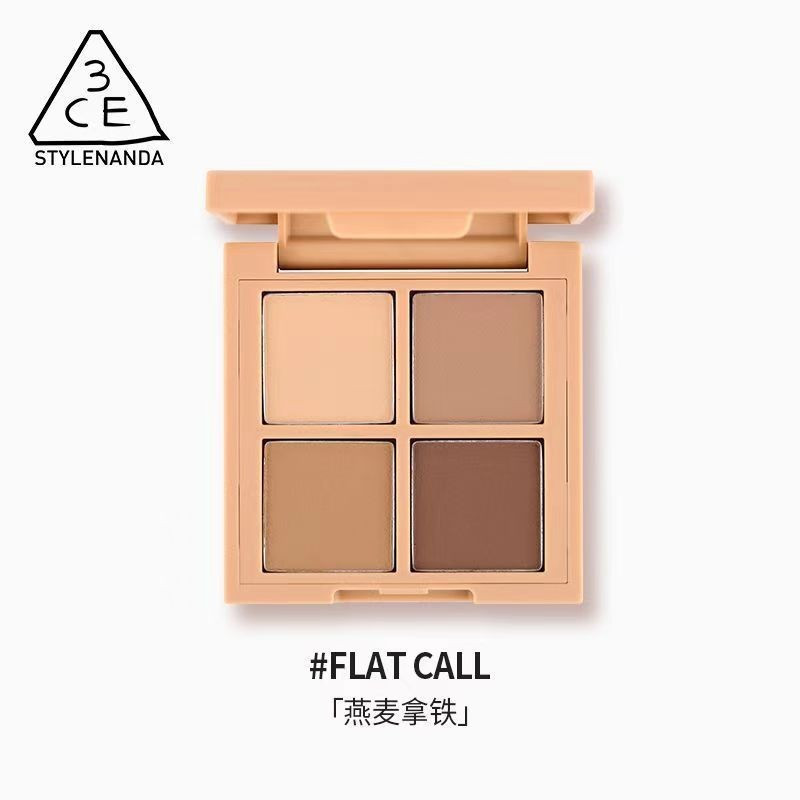 3ce Sombra De Olhos De Quatro Cores Placa De Diamante Rosa Amêndoa Fosco Iluminador Corretivo Facial Paleta De Sombras M
