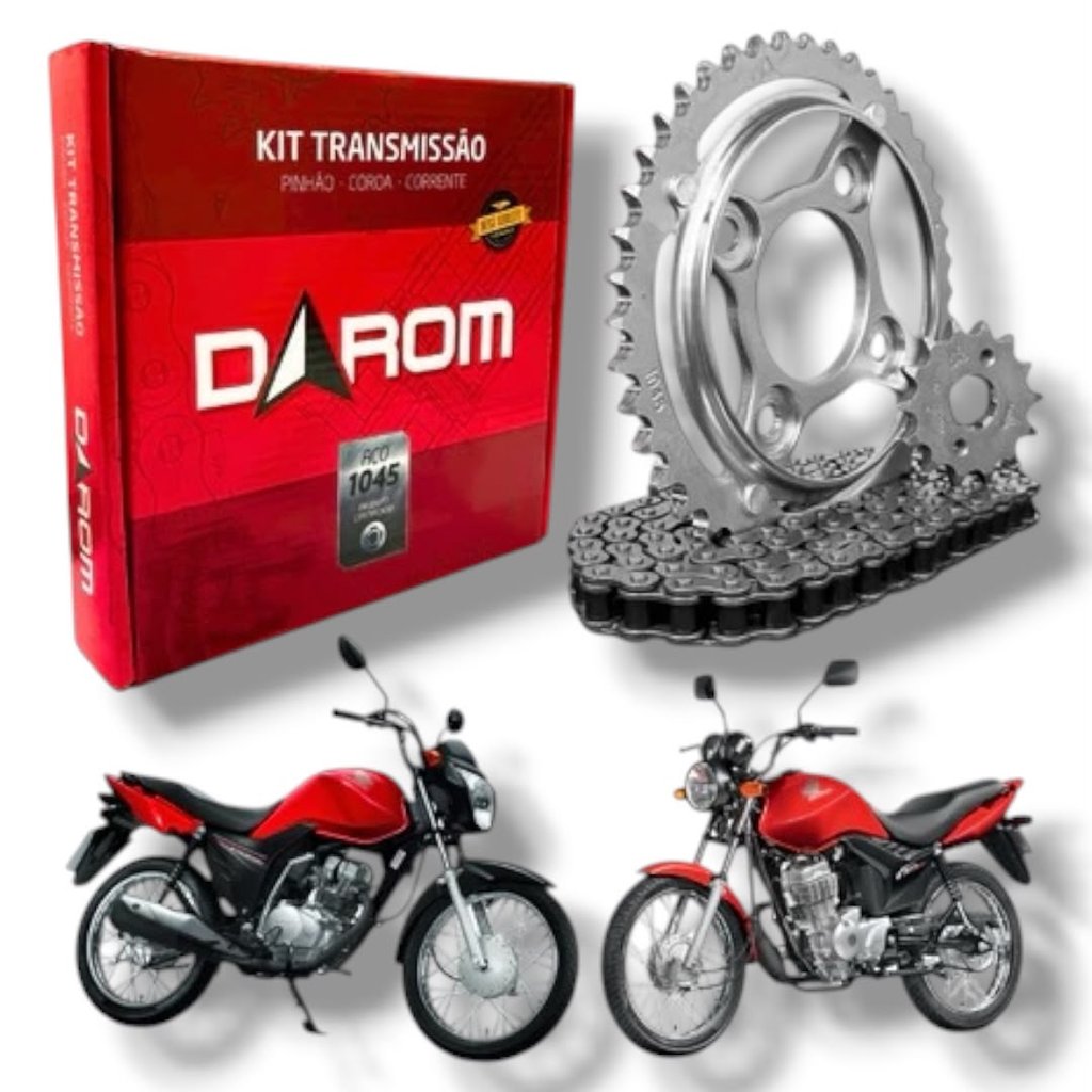Kit Relação Tração Transmissão Cg Titan Fan 125 2009 2010 2011 2012 2013
