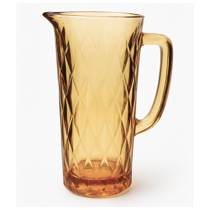 Jarra de Vidro Resistente Trabalhado com cabo e bico Stella 1,2 Litros Âmbar Agua Sucos Refrigerante em Oferta na Shopee