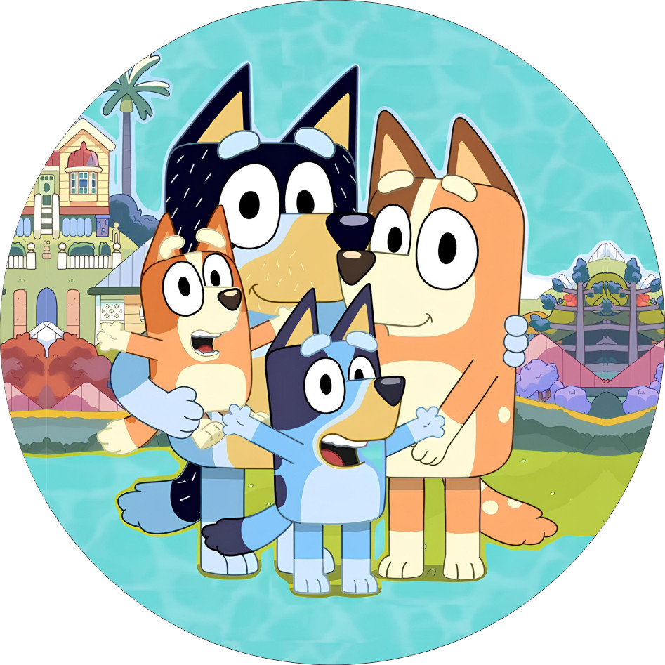 Bluey e Bingo Painel Redondo 150x150cm e 50x50cm | Festa Infantil | Tecido Premium | Frete Grátis | Vários Modelos em Oferta na Shopee