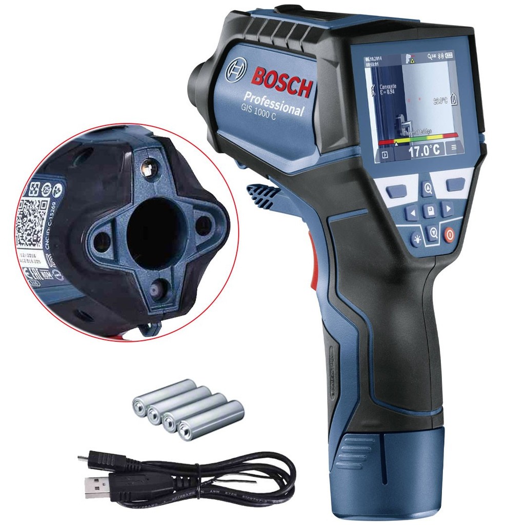 Detector Térmico Termômetro Infravermelho Digital Com Câmera Inspeção GIS 1000 C Bosch
