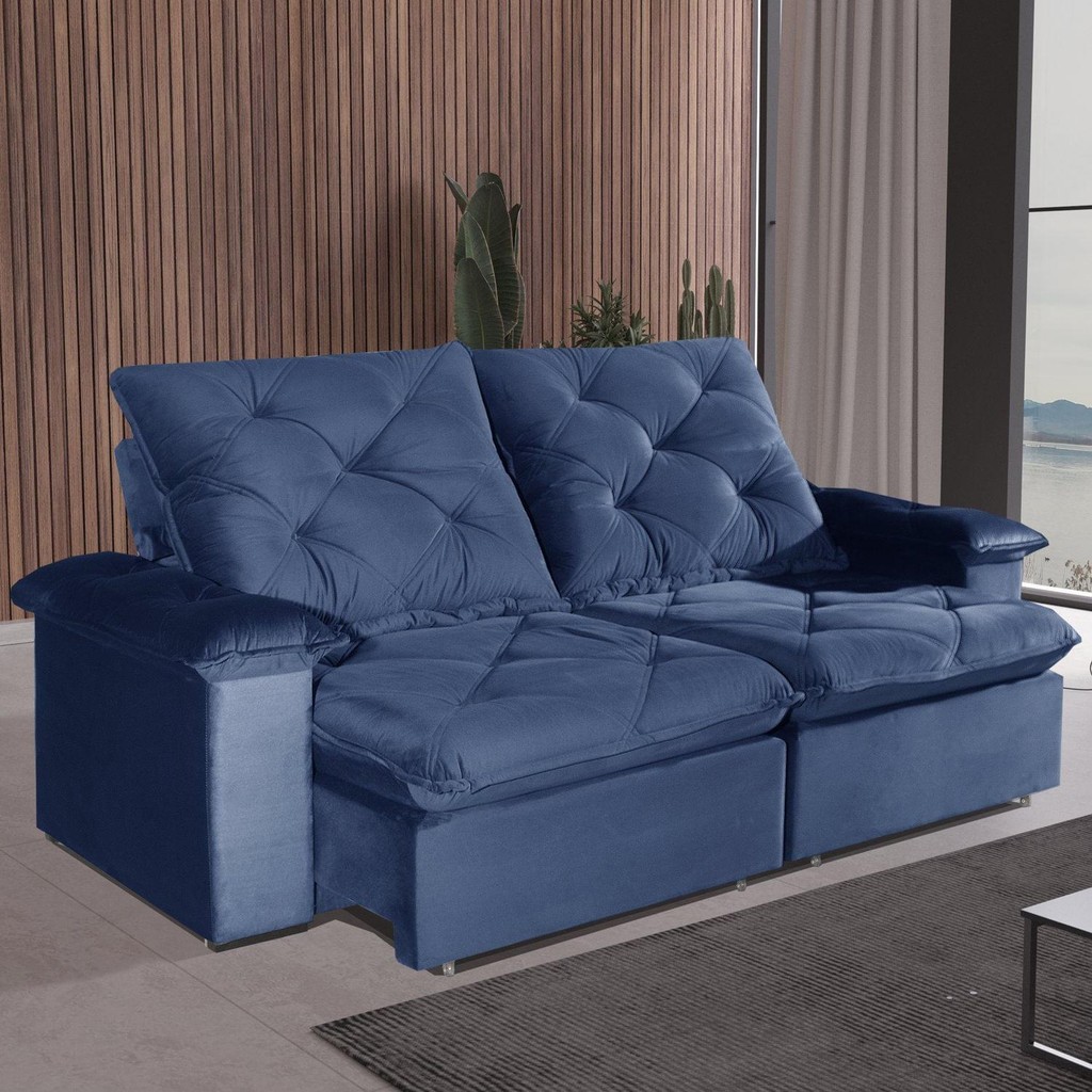 Sofá 3 Lugares 2,10m Retrátil e Reclinável Canyon Bom Pastor em Oferta na Shopee