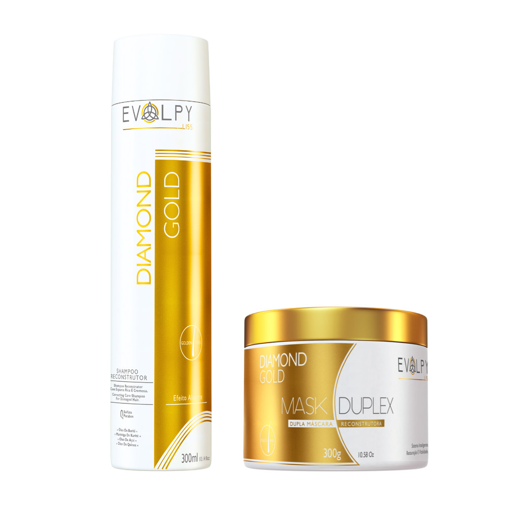 KIT HOME CARE | RECONSTRUÇÃO DIAMOND GOLD - EVOLPY LISS