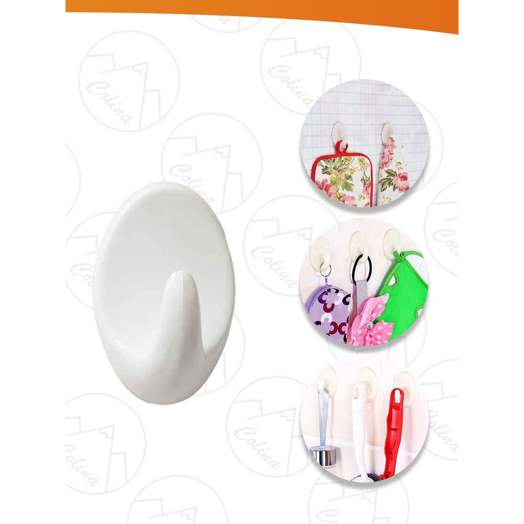 1 Gancho Adesivo Plástico Parede Toalha Cozinha Banheiro Nano Shop