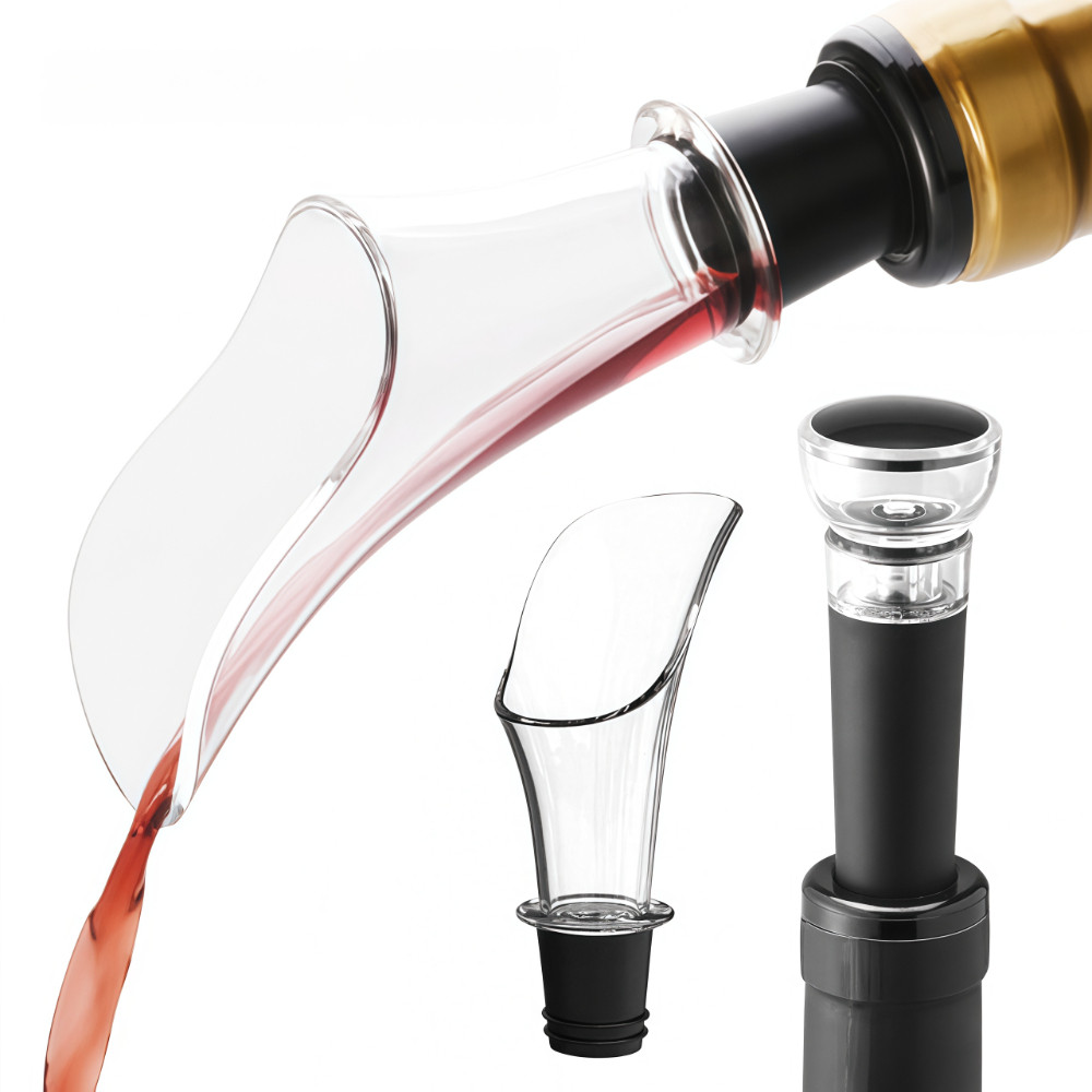 Kit com BicoAerador + Tampa a Vácuo para Vinho e Champagne em Oferta na Shopee