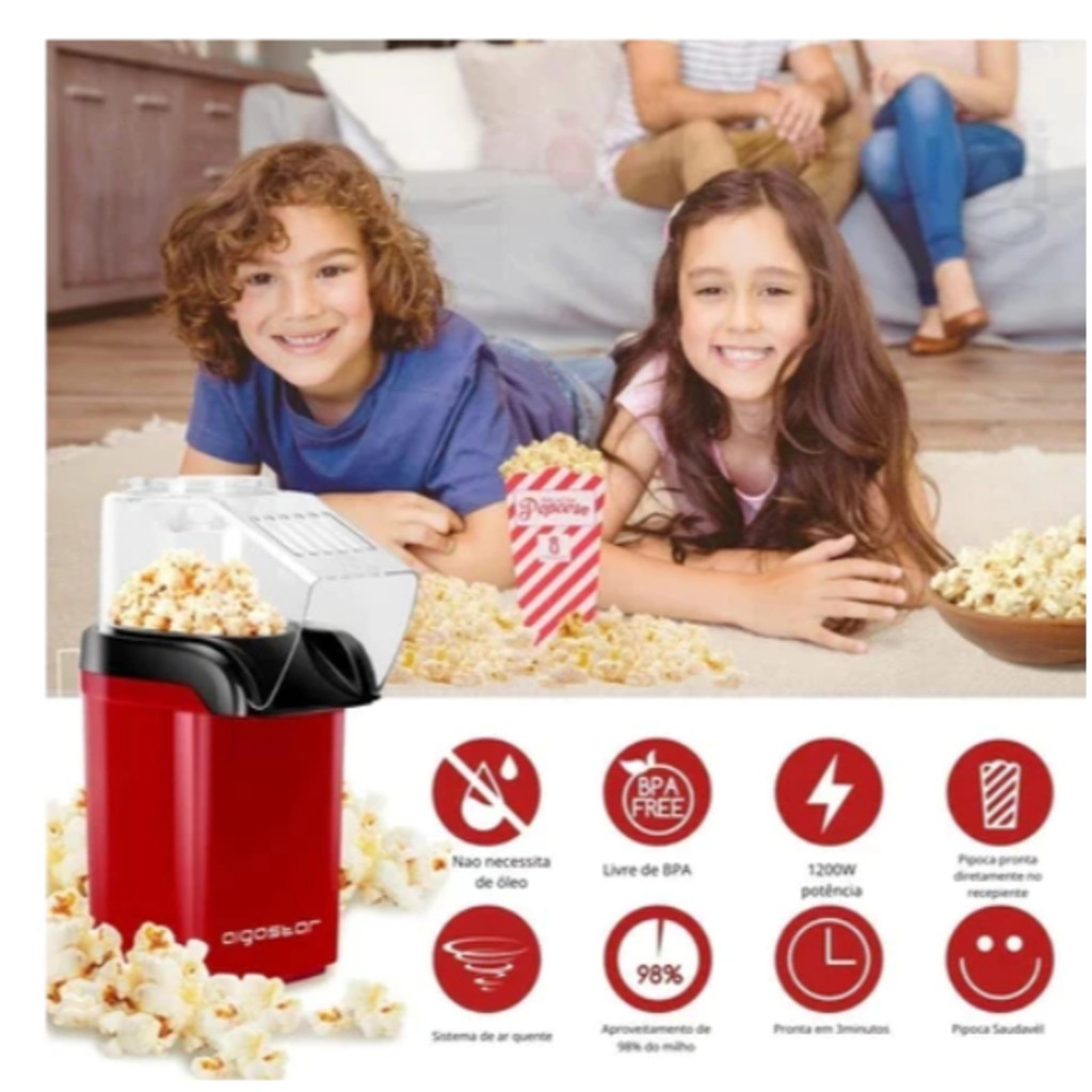 Pipoqueira Elétrica Popcorn Maker 110V/220V  Pipoca Sem Óleo-LC