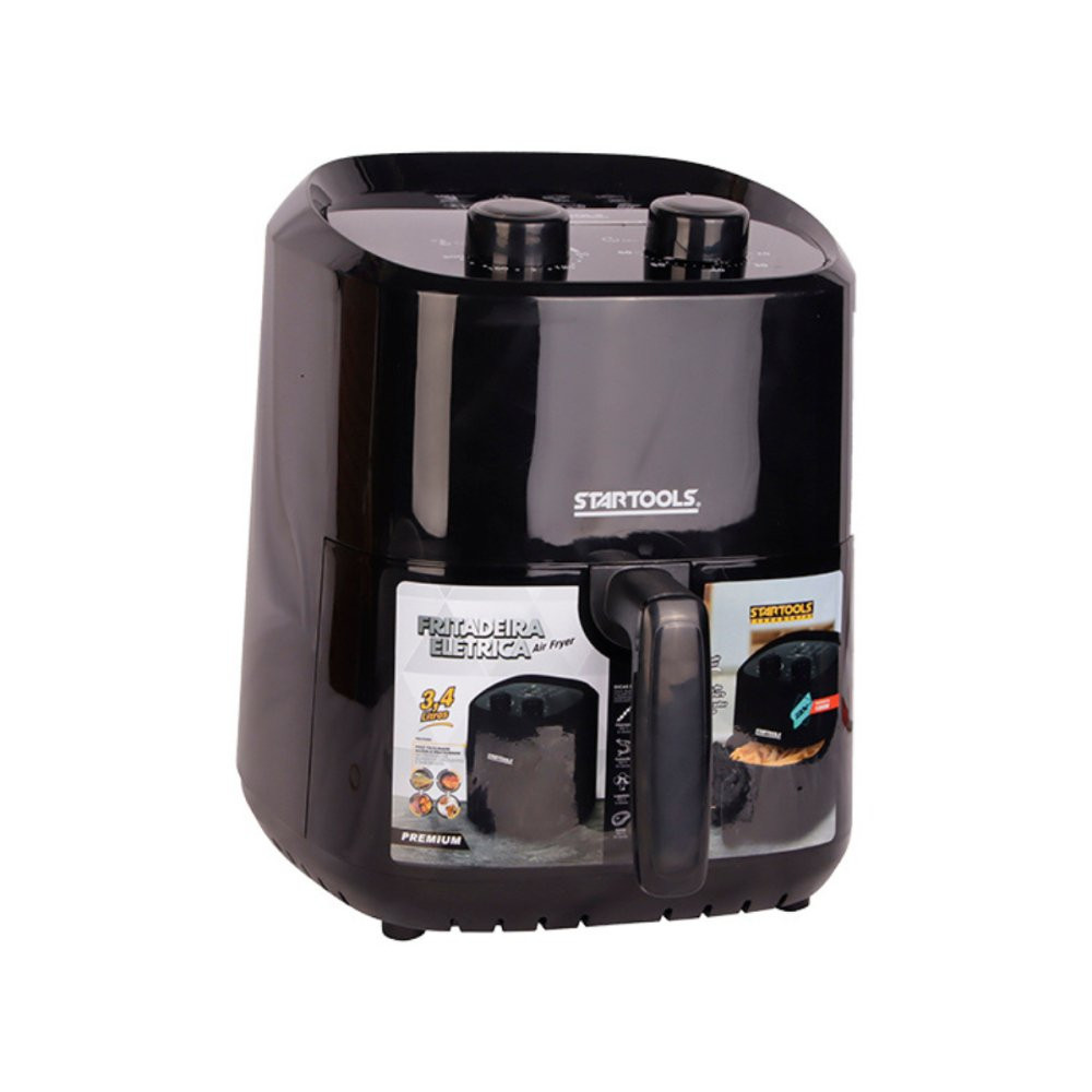 Fritadeira Elétrica Air Fryer Preto 127V - 3,4 Litros