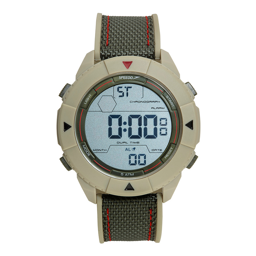 Relogio Masculino Caqui e Verde Digital Speedo Prova D'água