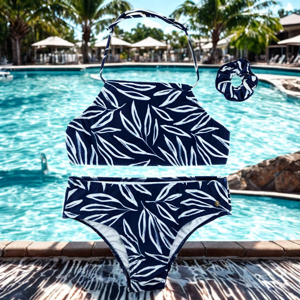 Biquini Infantil Juvenil Estampado Cropped Lateral Larga Grappin