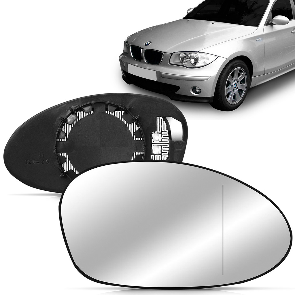 Lente Espelho Retrovisor Bmw Série 1 2006 2007 2008 2009 2010