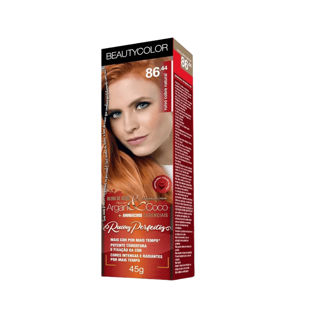 Coloração Beauty Color Ruivos Perfeitos 86.44 Ruivo Cobre em Oferta na Shopee