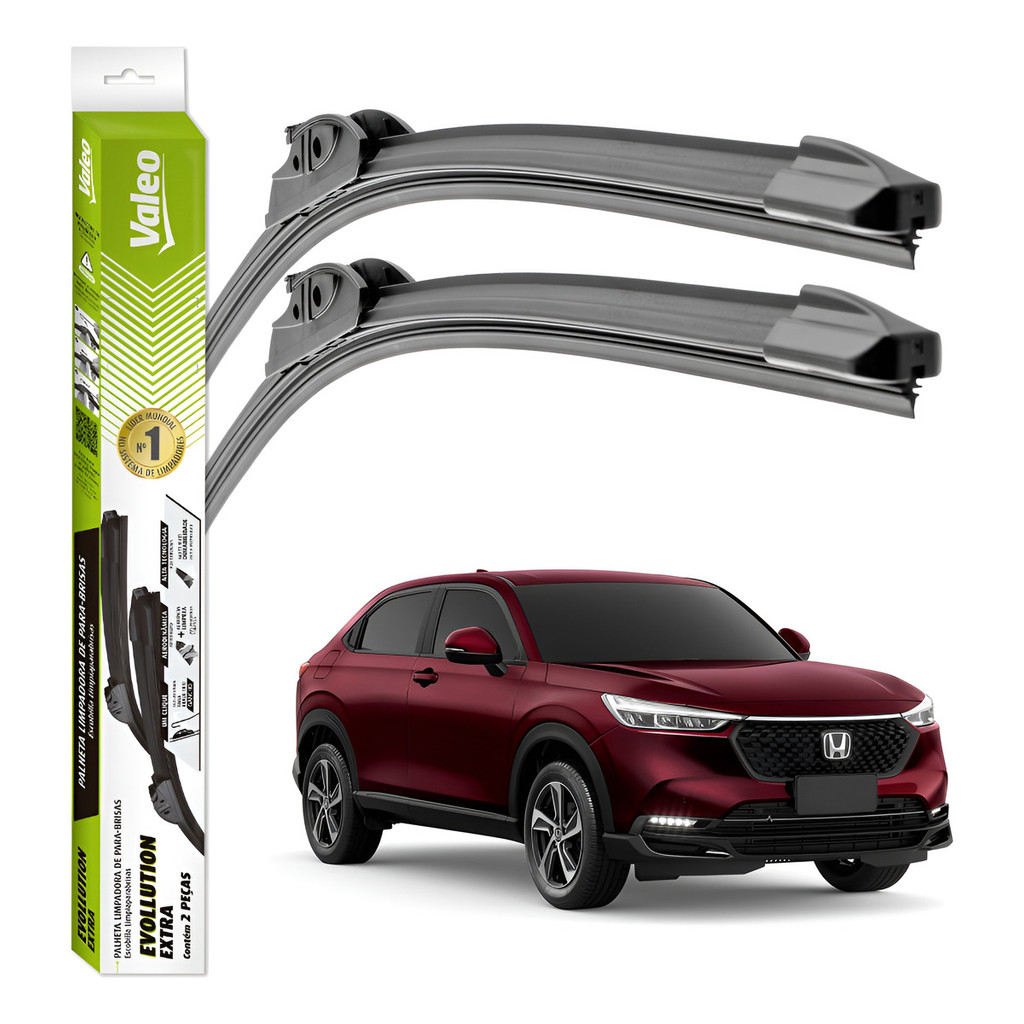 Par Palhetas Limpador Parabrisa Valeo New Hrv 2023 A 2025 em Oferta na Shopee