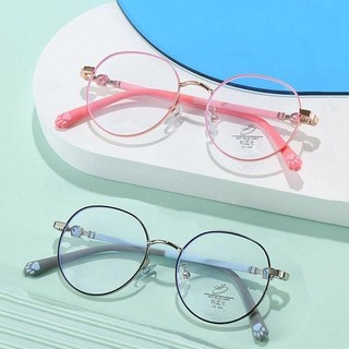 Óculos De Luz Anti-Azul Para Crianças Moda Clássico Armação De Metal Proteção Os Olhos Bonito Gato Pata Computador