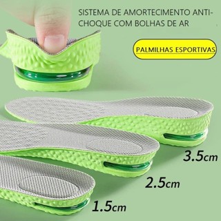 Palmilha Altura Verde Espuma Conforto Gel Elevador Anti Odor em Oferta na Shopee