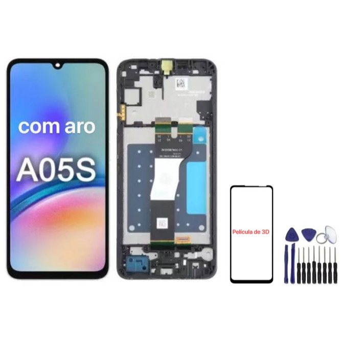 Tela Frontal Display Premium Galaxy A05s Sm-a057 Sem Aro / Com Aro